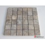 5x5 Gümüş Traverten Tezgah Arası Mozaik  - DT1407